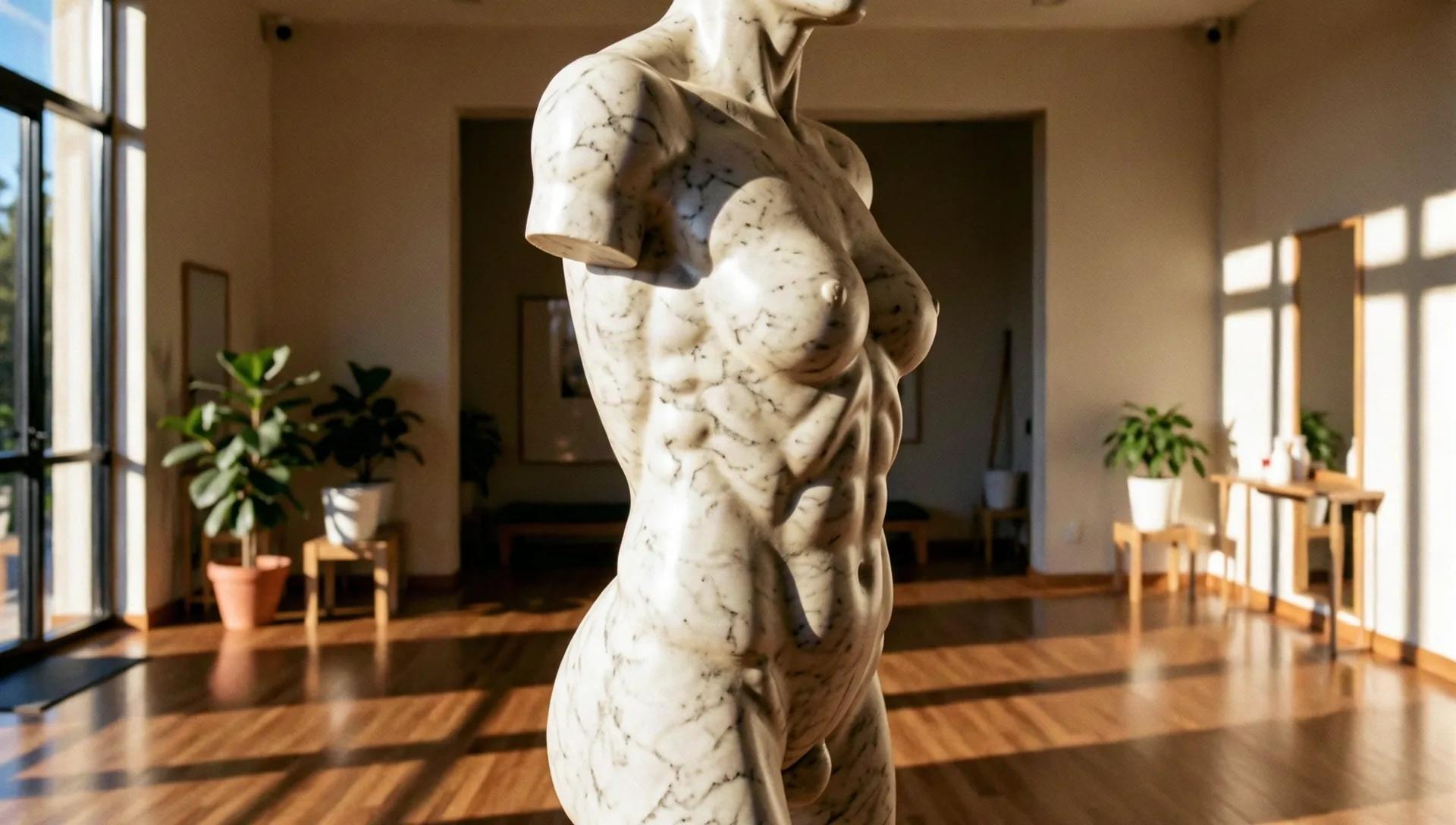 Anatomical sculpture silhouette